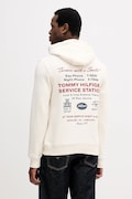 Βαμβακερή μπλούζα Tommy Hilfiger χρώμα: μπεζ, με κουκούλα, MW0MW41434