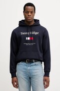 Tommy Hilfiger bluza męska kolor granatowy z kapturem z aplikacją MW0MW42735