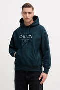 Calvin Klein bluza męska kolor zielony z kapturem gładka LV04RE207G