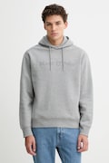 Bombažen pulover Marc O'Polo moški, siva barva, s kapuco, 620400754002