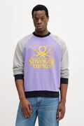 Βαμβακερή μπλούζα United Colors of Benetton x Stranger Things χρώμα: μοβ, 38JZU10B9