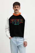 United Colors of Benetton bluza bawełniana x Stranger Things męska kolor czarny z aplikacją 38JZU10B9