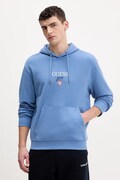 Guess Jeans bluza bawełniana męska kolor niebieski z kapturem melanżowa M6RQ26 KCPR1