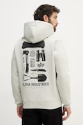 Mikina Alpha Industries Return To Base Hoodie béžová farba, s kapucňou, s potlačou, 266338