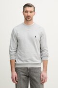 U.S. Polo Assn. bluza DHM LB CREW męska kolor szary melanżowa MUP3356