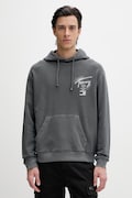 Tommy Jeans mikina s kapucí pánská bavlněná šedá DM0DM22840