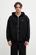 Maison Kitsuné Fox Head bluza z kapturem męska bawełniana czarna PM02138KM0340