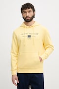 Tommy Hilfiger mikina s kapucňou pánska bavlnená žltá MW0MW42464