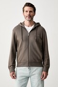 Armani Exchange bluza rozpinana z kapturem męska bawełniana brązowa XM001293 AF20934