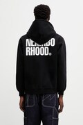 NEIGHBORHOOD bluza bawełniana CLASSIC SWEAT ZIP HOODIE LS męska kolor czarny z kapturem z nadrukiem 252UWNH.CSM03
