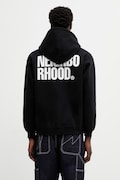 NEIGHBORHOOD bluza bawełniana CLASSIC SWEAT ZIP HOODIE LS męska kolor czarny z kapturem z nadrukiem 252UWNH.CSM03