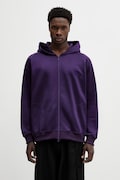 Needles bluza męska kolor fioletowy z kapturem gładka SX423