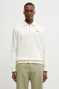 Fred Perry bluza bawełniana męska kolor beżowy gładka M2426