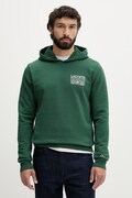 Lacoste bluza z kapturem męska bawełniana zielona SH0745