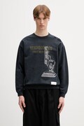 Neighborhood bluza oversize bawełniana męska czarna 261FPNH.CSM08