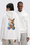 Barrow felpa con cappuccio in cotone bianca S6BWUAHS075