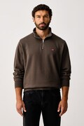Levi's mikina bavlnená LSE_ORIGINAL HM 1/4 ZIP hnedá 001B9