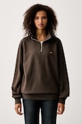 Levi's mikina bavlněná LSE_ORIGINAL HM 1/4 ZIP hnědá 001B9