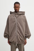 Rick Owens DRKSHDW Mountain Hun bluza rozpinana z kapturem bawełniana męska brązowa DU01F4278.RIGP