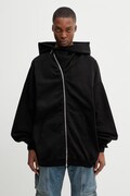 Rick Owens DRKSHDW Mountain Hun bluza rozpinana z kapturem bawełniana męska czarna DU01F4278.RIGP