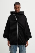 Rick Owens DRKSHDW Mountain Hun bluza rozpinana z kapturem bawełniana męska czarna DU01F4278.RIGP