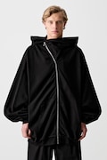 Rick Owens DRKSHDW Mountain Hun bluza rozpinana z kapturem bawełniana męska czarna DU01F4278.RIGP