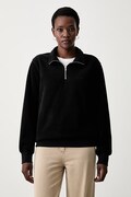 Levi's μπλούζα φλις LSE_ORIGINAL HM 1/4 ZIP μαύρη 001B9-0010