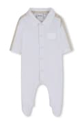 BOSS rampers niemowlęcy bawełniany biały J53041