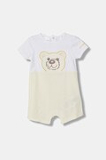 Guess rampers niemowlęcy bawełniany żółty P6GG01 K6YW4