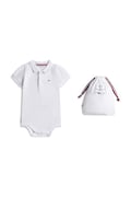 Tommy Hilfiger body dziecięce bawełniane z elastanem białe KN0KN02372