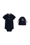Tommy Hilfiger body dziecięce bawełniane z elastanem granatowe KN0KN02372