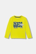 Guess longsleeve bawełniany dziecięcy kolor zielony z nadrukiem N6RI01 K8HM4