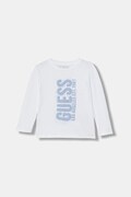 Guess longsleeve bawełniany dziecięcy kolor biały z nadrukiem N6RI12 K8HM4