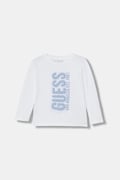 Guess longsleeve bawełniany dziecięcy kolor biały z nadrukiem N6RI12 K8HM4