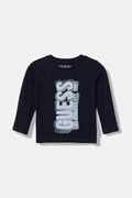 Guess longsleeve bawełniany dziecięcy kolor granatowy z nadrukiem N6RI12 K8HM4