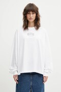 GANNI longsleeve bawełniany A1050068 kolor biały A1050068