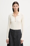 Marc O'Polo camicia a maniche lunghe colore beige 600207855019