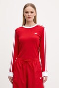 Tričko s dlouhým rukávem adidas Originals dámské, červená barva, KD3685