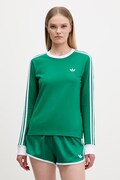 Tričko s dlouhým rukávem adidas Originals zelená barva, KD3686