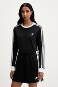 adidas Originals блуза с дълги ръкави за деца от памук с еластан черна KD7964
