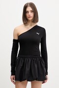 Puma longsleeve damski z bawełny Asymmetric Longsleeve czarny 634623