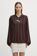 Puma longsleeve T7 kolor brązowy 635504