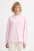 American Vintage longsleeve bawełniany kolor różowy GIX02C