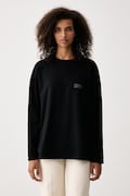 American Vintage longsleeve damski bawełniany czarny GIX02C