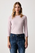 United Colors of Benetton блуза с дълги ръкави дамска от памук розова 3GA8D10C4