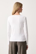 United Colors of Benetton longsleeve damski bawełniany biały 3GA8D10CF