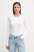 United Colors of Benetton longsleeve bawełniany kolor biały 3GA8E16G0