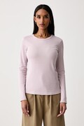 United Colors of Benetton блуза с дълги ръкави дамска от памук розова 3GA8E16G0