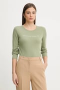 United Colors of Benetton longsleeve bawełniany kolor zielony 3GA8E16G0