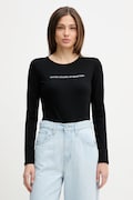 United Colors of Benetton longsleeve bawełniany kolor czarny 3GA8E16G0